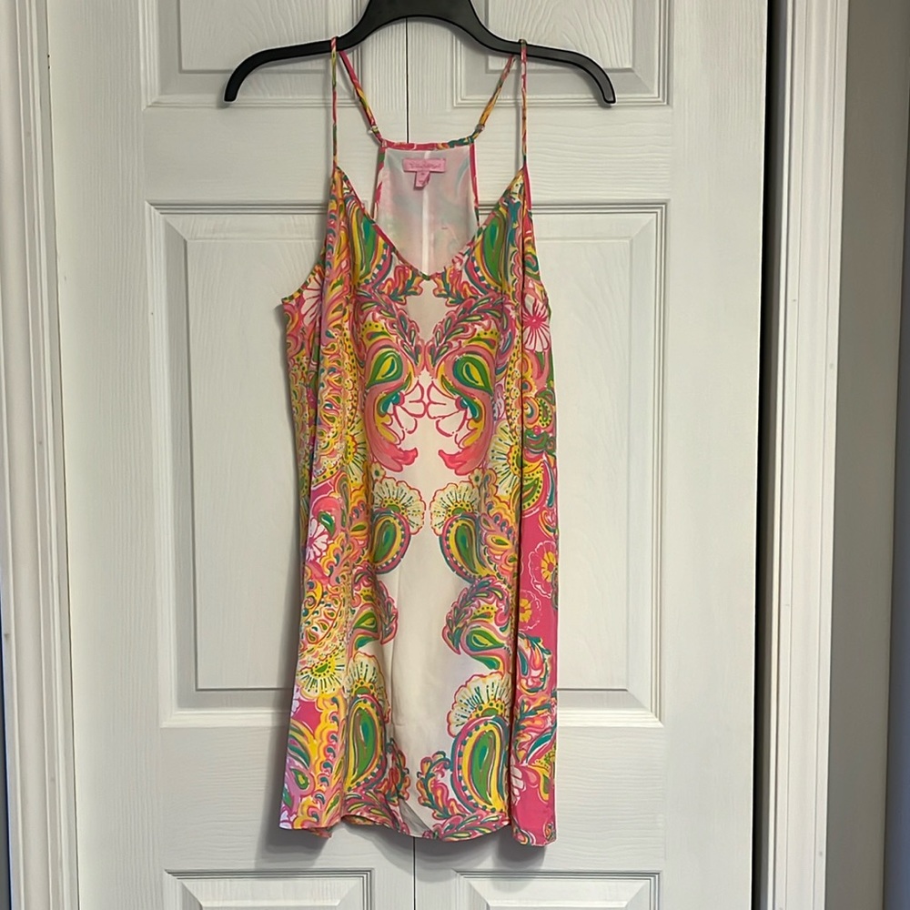 Lilly Pulitzer Dusk Hotty‎ Pink Double Trouble Racer-back Slip Dress NWOT